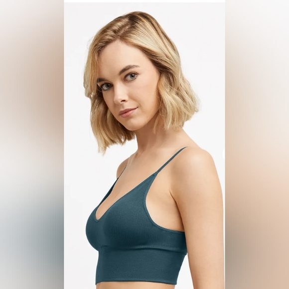 💘 Maidenform M Rib Seamless Brami Urchin Teal L 💘 - Picture 1 of 4